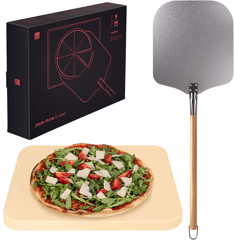 Blumtal Pizzastein + Pizzaschaufel im Set