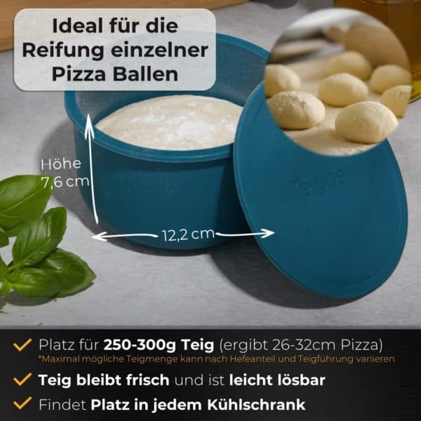 Teigbar® Mini Pizzaballenbox mit Deckel, 4er Set – Bild 2