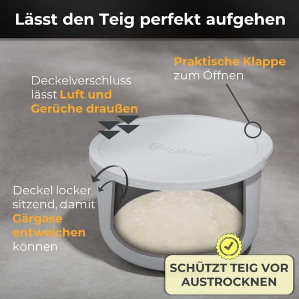 Teigbar® Mini Pizzaballenbox mit Deckel, 4er Set – Bild 5