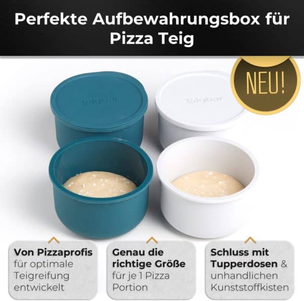 Teigbar® Mini Pizzaballenbox mit Deckel, 4er Set – Bild 4