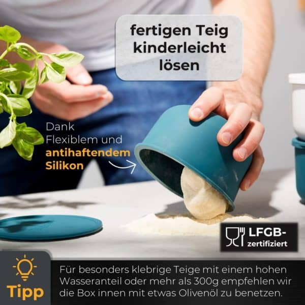 Teigbar® Mini Pizzaballenbox mit Deckel, 4er Set – Bild 3