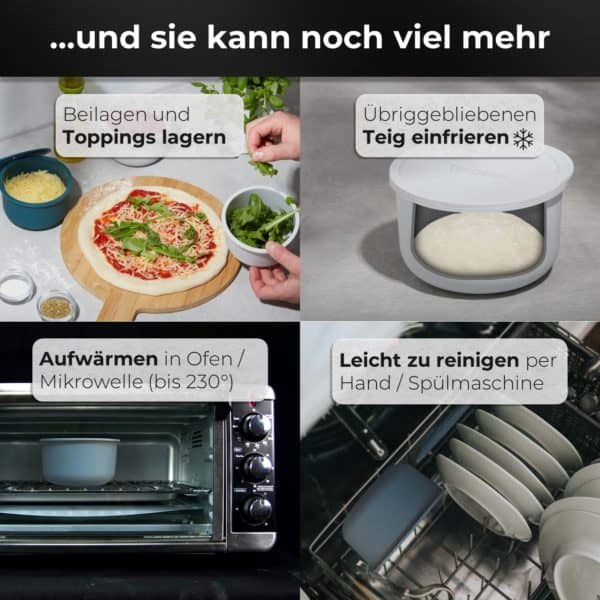 Teigbar® Mini Pizzaballenbox mit Deckel, 4er Set – Bild 6